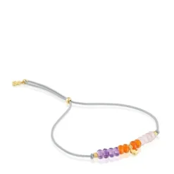 Cord Bracelet with gold heart and chalcedony motif TOUS Balloon