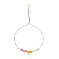 Cord Bracelet with gold heart and chalcedony motif TOUS Balloon