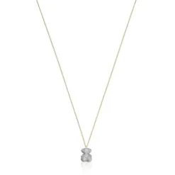 0.58ct-diamond and gold Bold Bear necklace