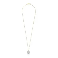0.58ct-diamond and gold Bold Bear necklace