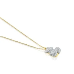 0.58ct-diamond and gold Bold Bear necklace