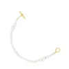 Cultured pearl Lure Bracelet with silver vermeil