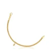 Curb chain Bracelet with 18kt gold plating over silver Bold Bear