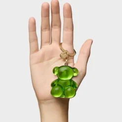 Dark green half Keychain Bold Bear