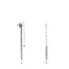 Dark silver Virtual Garden Double earrings with cultured pearls