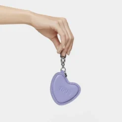 Dark-lilac-colored Key ring Mirror Motifs