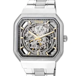 D-Bear Analogue watch with steel strap