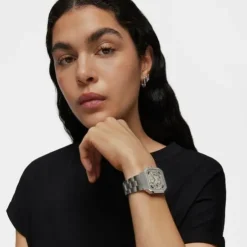 D-Bear Analogue watch with steel strap