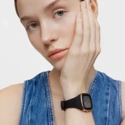 Digital Watch with black silicone strap and rose-colored IPRG steel case TOUS B-Time