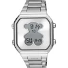 Digital Watch with stainless steel bracelet D-BEAR