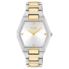 Digital Watch with stainless steel and gold-colored IPG steel bracelet Karat
