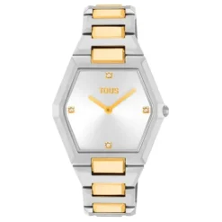 Digital Watch with stainless steel and gold-colored IPG steel bracelet Karat
