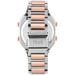 Digital Watch with stainless steel and rose-colored IPRG steel bracelet D-BEAR