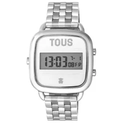 D-Logo Digital watch with steel strap