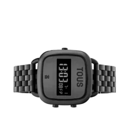 D-Logo Digital watch with black IP steel strap