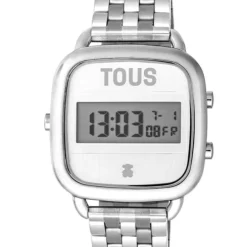 D-Logo Digital watch with steel strap