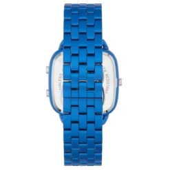 D-Logo Digital watch with blue steel strap