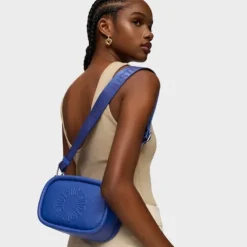 Electric blue leather Crossbody reporter bag TOUS Miranda