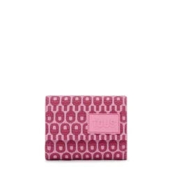 Fuchsia-colored Flap Card wallet TOUS MANIFESTO Essence