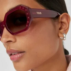 Fuchsia-colored Sunglasses Geometric