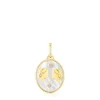 Gemini Pendant in silver vermeil with mother-of-pearl and topazes TOUS Horoscope