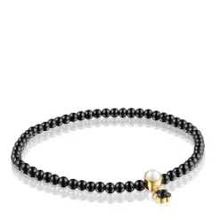 Glory Bracelet in Onyx and Silver Vermeil with Pearl
