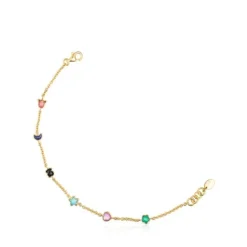 Glory Bracelet in Silver Vermeil with five Gemstones. 6 89/100