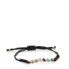 Glory Bracelet in Silver Vermeil with Gemstones and Black Cord