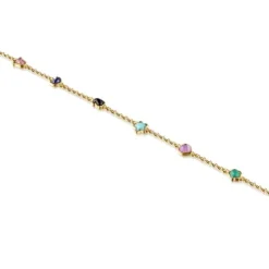 Glory Bracelet in Silver Vermeil with five Gemstones. 6 89/100