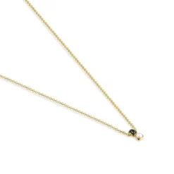 Glory Necklace in Silver Vermeil with Onyx and Pearl
