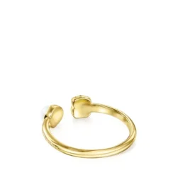 Glory Ring in Silver Vermeil with Onyx and Pearl
