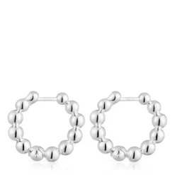 Gloss 15 mm small silver Hoop earrings with charms