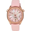 gmt automatic Watch with pink silicone strap, rose-colored IPRG steel case and mother-of-pearl face TOUS Now