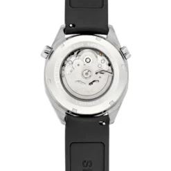 gmt automatic Watch with black silicone strap, steel case and mother-of-pearl face TOUS Now.