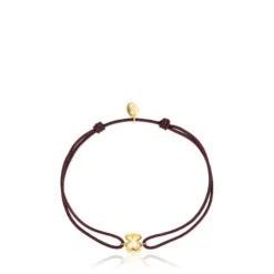 Gold and brown cord Bear bracelet TOUS Balloon