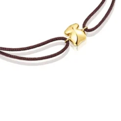 Gold and brown cord Bear bracelet TOUS Balloon