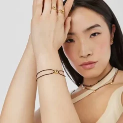Gold and brown cord Bear bracelet TOUS Balloon