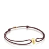 Gold and brown cord Teardrop bracelet TOUS Balloon