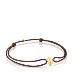 Gold and brown cord Teardrop bracelet TOUS Balloon