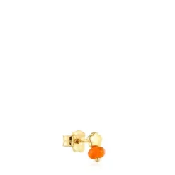 Gold and chalcedony flower Single earring TOUS Balloon