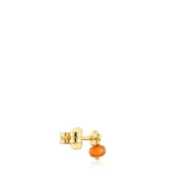 Gold and chalcedony flower Single earring TOUS Balloon