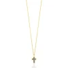 Gold and Mother-of-pearl XXS cross Necklace