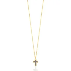 Gold and Mother-of-pearl XXS cross Necklace