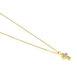 Gold and Mother-of-pearl XXS cross Necklace