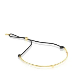 Gold and nylon TOUS Cool Joy Bracelet with bear