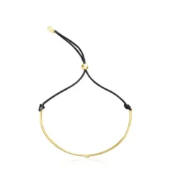 Gold and nylon TOUS Cool Joy Bracelet with bear