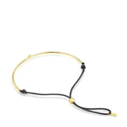 Gold and nylon TOUS Cool Joy Bracelet with bear