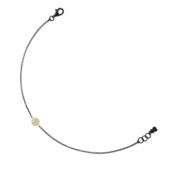 Gold and Silver Gem Power Bracelet with Diamonds