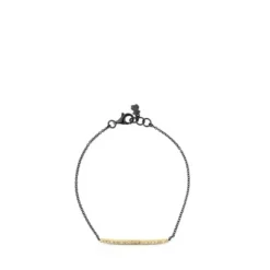 Gold and Silver Gem Power Bracelet with Diamonds