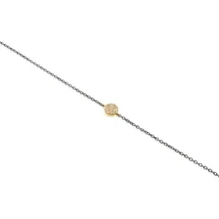 Gold and Silver Gem Power Bracelet with Diamonds